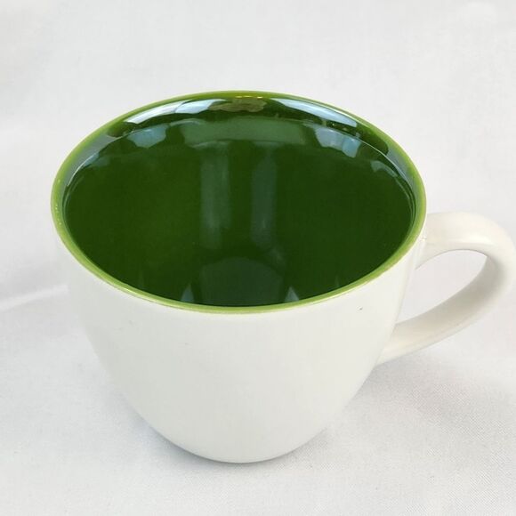 ☕️Starbucks 2005 White & Green Pearlescent Demitasse 4oz Espresso Mug - Picture 7 of 10
